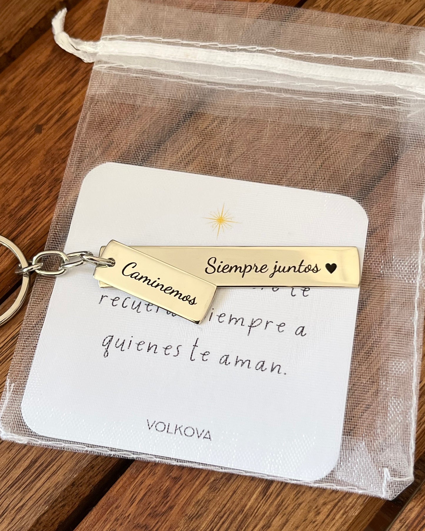 Llavero personalizado en alpaca - 2 chapitas