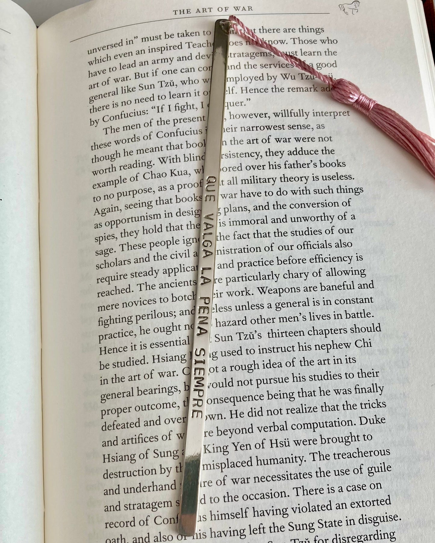 Señalador de libro fino personalizado en alpaca