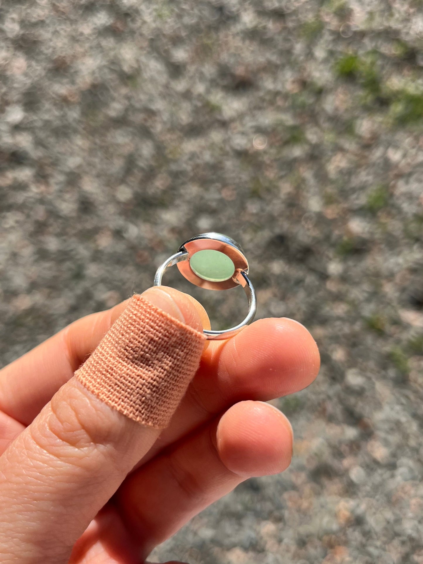 Anillo aventurina verde