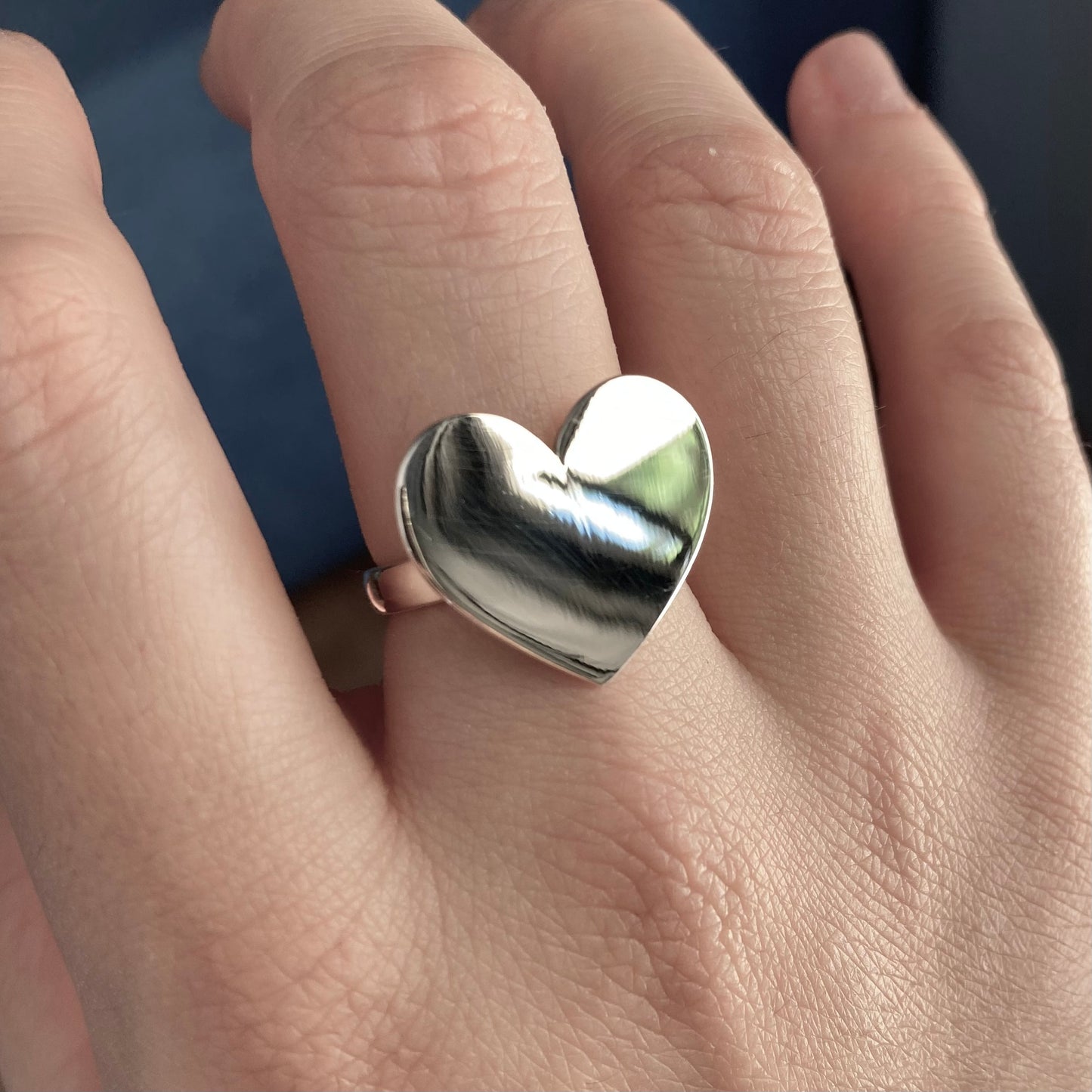 Anillo corazón grande