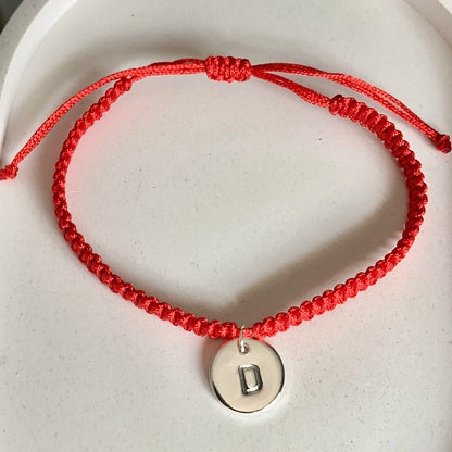 Pulsera en Plata 925 e hilo trenzado