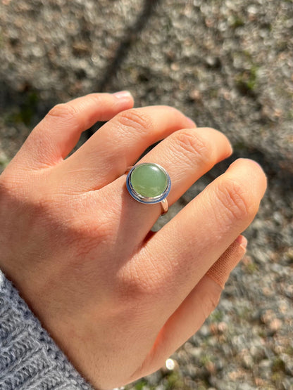 Anillo aventurina verde