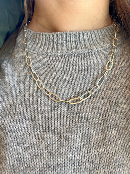 Cadena maciza de eslabones 48 cm con extensión hasta 55 cm de largo