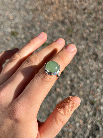 Anillo aventurina verde