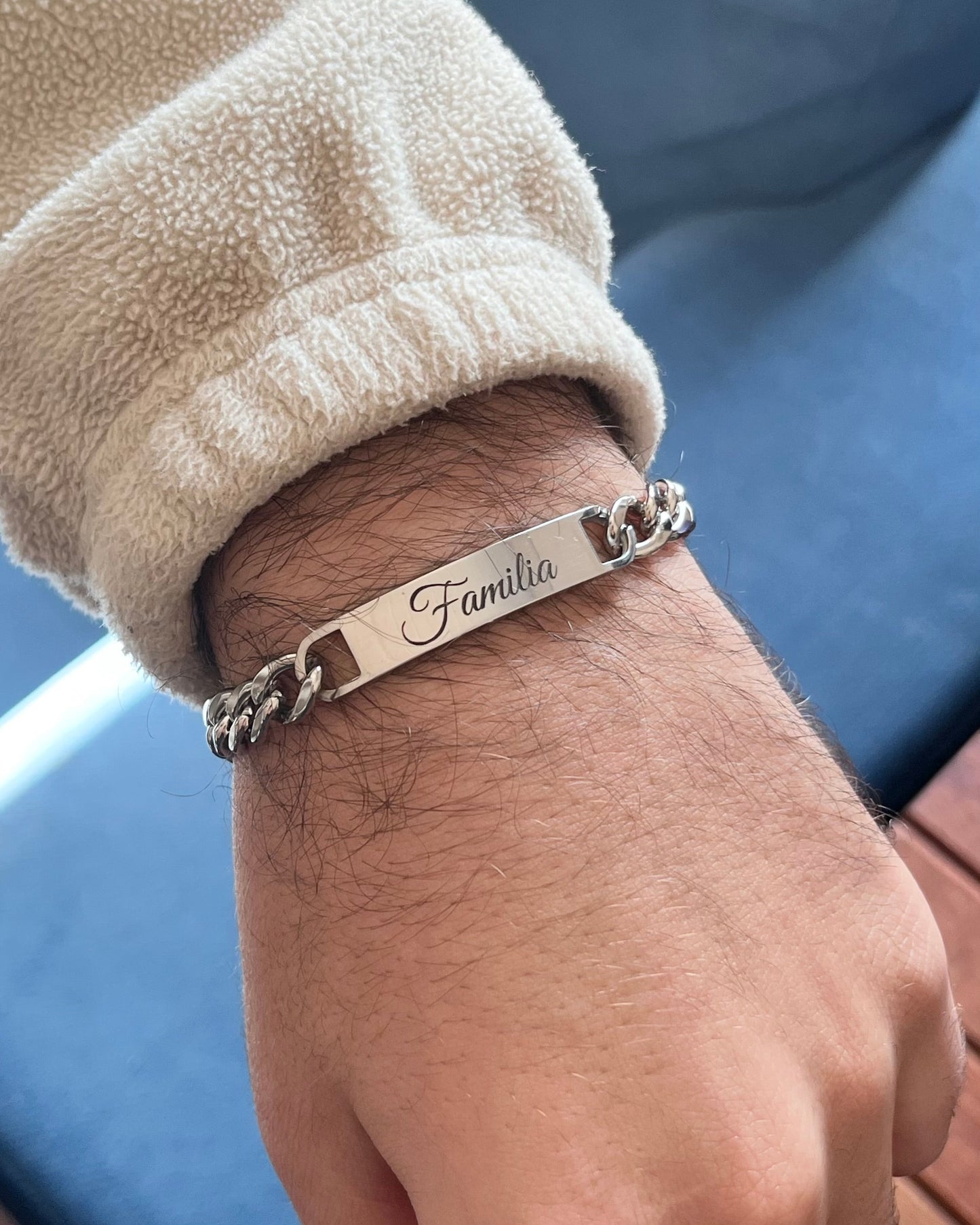 Pulsera masculina de acero cadena gruesa