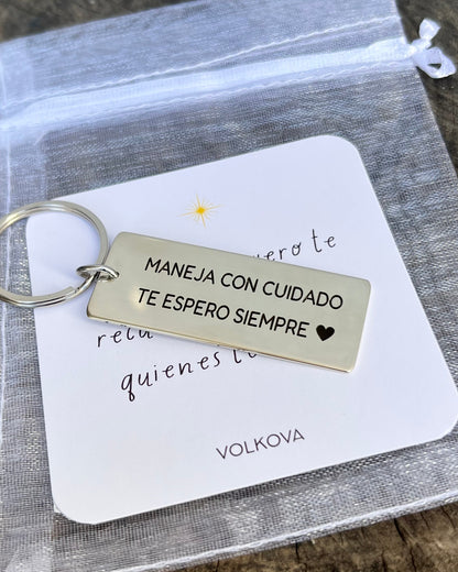Llavero ancho de alpaca