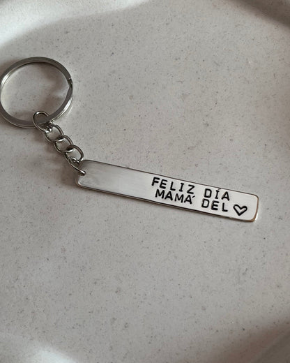 Llavero personalizado en alpaca - 1 chapita