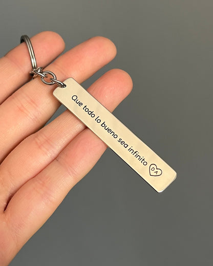 Llavero personalizado en alpaca - 1 chapita