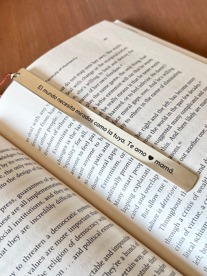 Marcador de libro con borla personalizado en alpaca