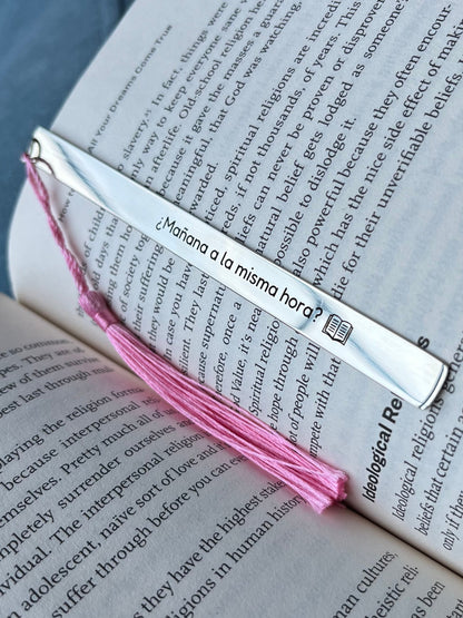 Marcador de libro con borla personalizado en alpaca