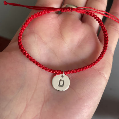 Pulsera en Plata 925 e hilo trenzado