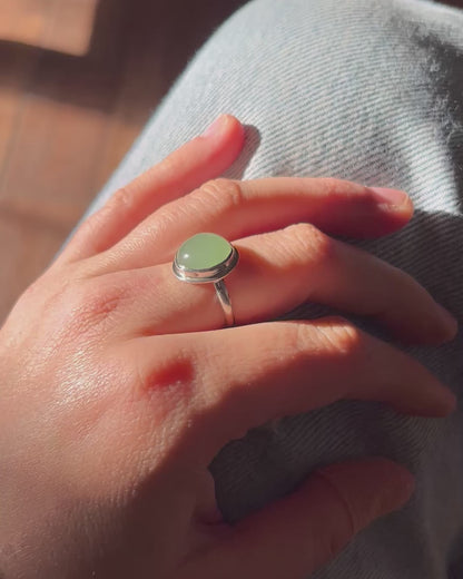 Anillo aventurina verde