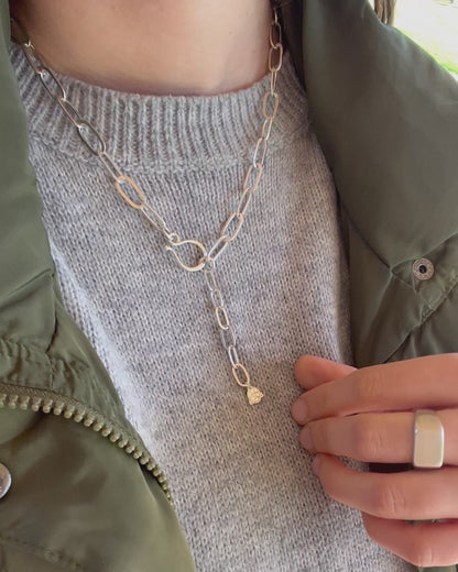 Cadena maciza de eslabones 48 cm con extensión hasta 55 cm de largo